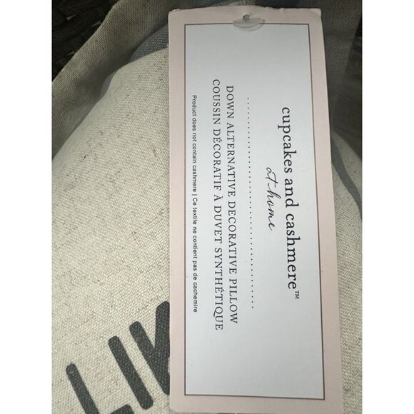 NO PLACE LIKE GIGI’s 16x16 Embroider Toss Throw Pillow Neutral Gray Grandma New - Picture 4 of 4